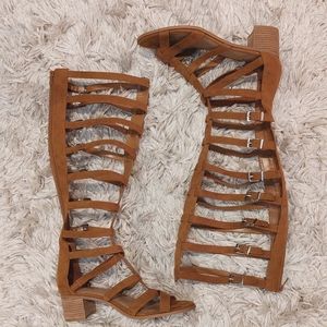torrid | Shoes | Torrid Stacked Heel Buckle Gladiator Sandals 3w | Poshmark